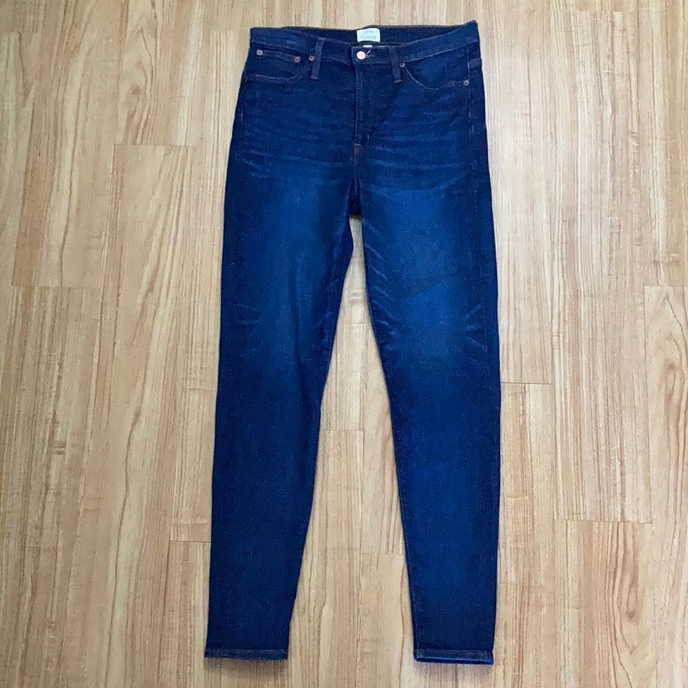 J.Crew 10” High Rise Toothpick Jeans 32T EUC